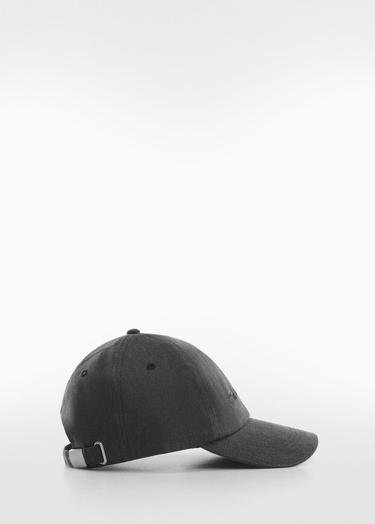  Mango Kadın Yazılı Kot Şapka Siyah