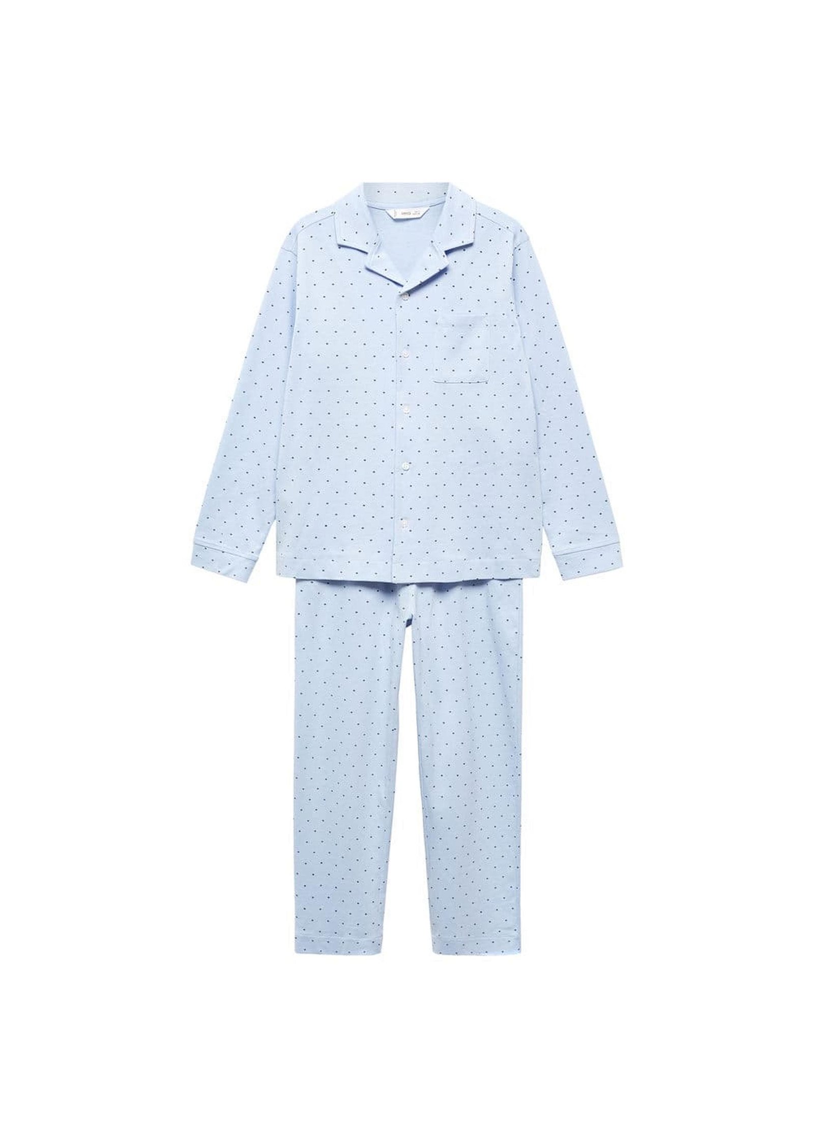 Mango Çocuk Desenli Uzun Pijama Gök Mavisi
