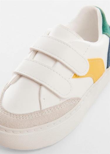  Mango Çocuk Cırt Cırtlı Spor Ayakkabı Beyaz