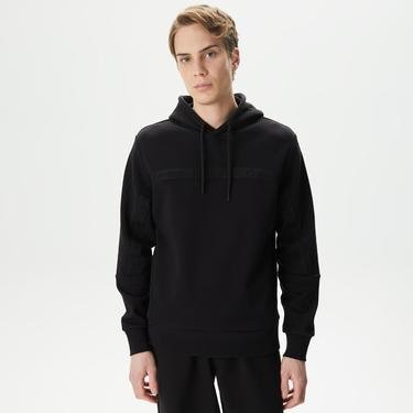  Calvin Klein Logo Tape Erkek Siyah Sweatshirt