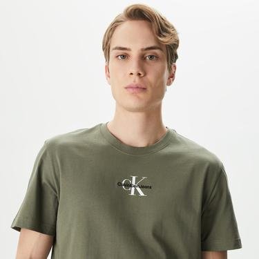  Calvin Klein Jeans Monologo Erkek Yeşil T-shirt