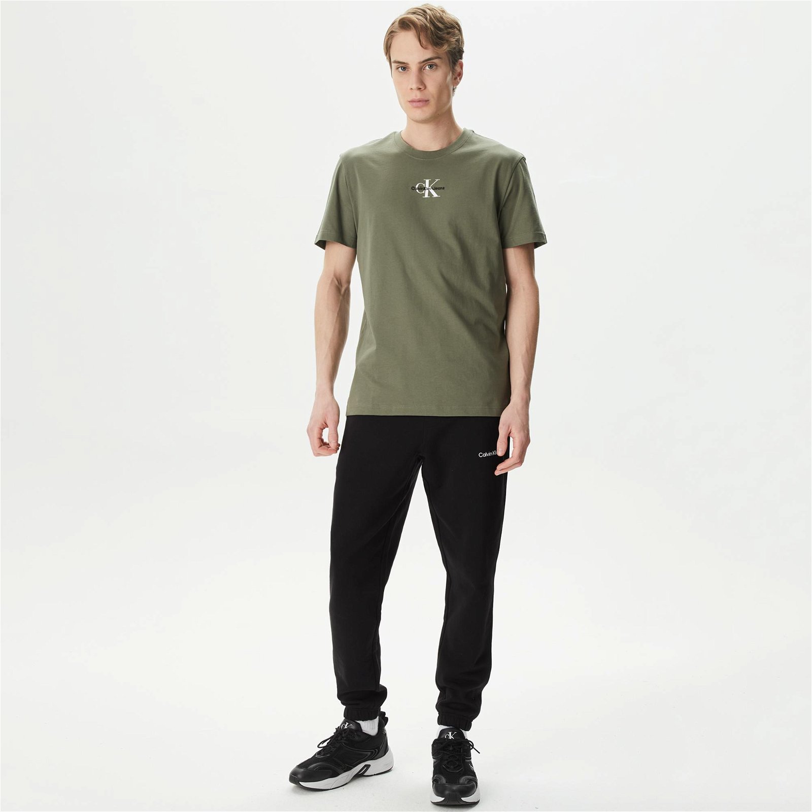 Calvin Klein Jeans Monologo Erkek Yeşil T-shirt