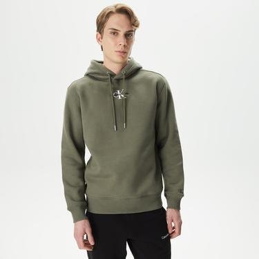  Calvin Klein Jeans Monologo Erkek Yeşil Sweatshirt