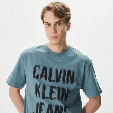  Calvin Klein Jeans Senses Erkek Mavi T-Shirt