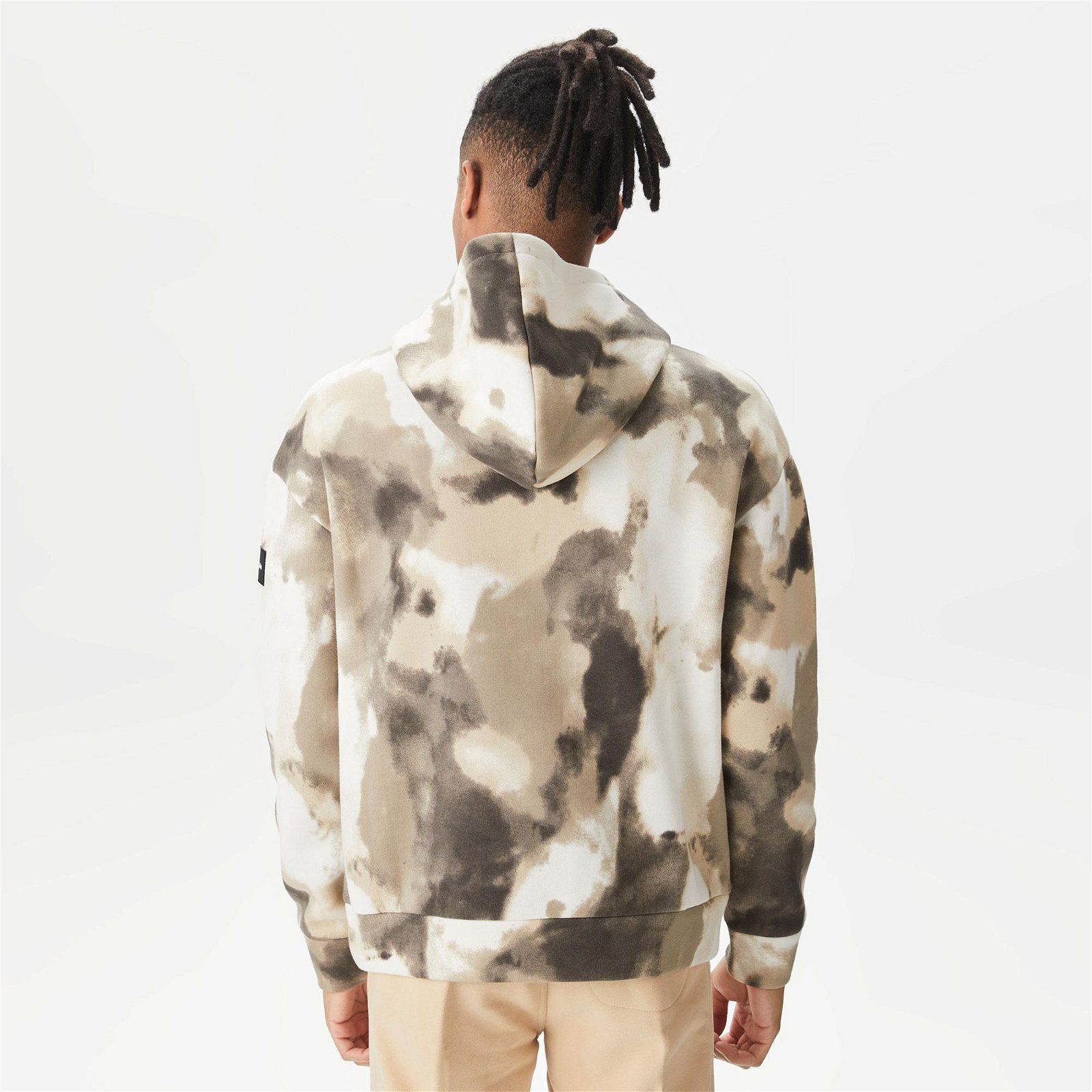 Calvin Klein All-Over-Print Erkek Bej Sweatshirt