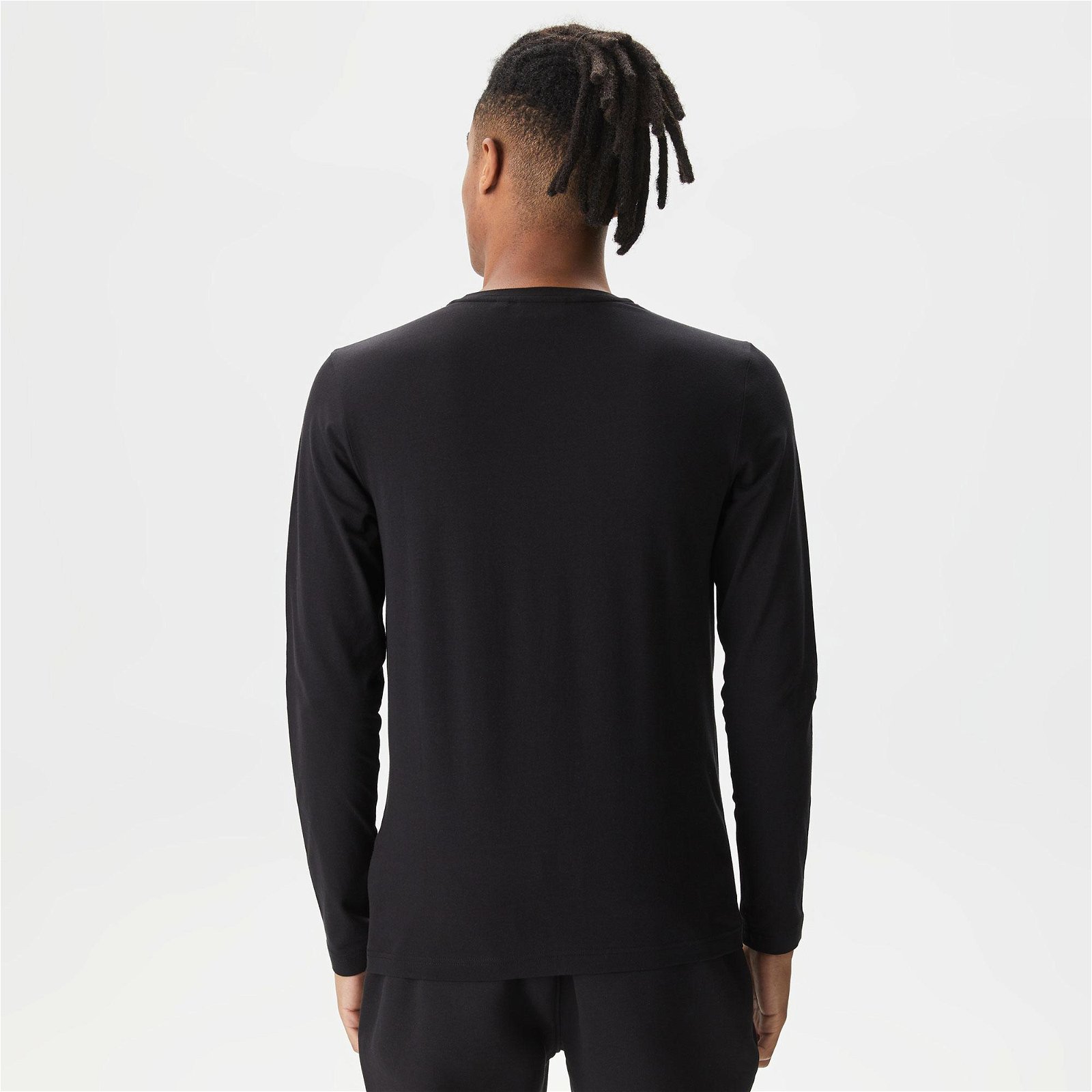Calvin Klein Stretch Slim Fit Ls Erkek Siyah T-Shirt