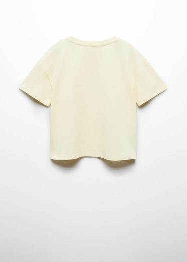  Mango Çocuk Desenli Pamuklu Tişört Sari