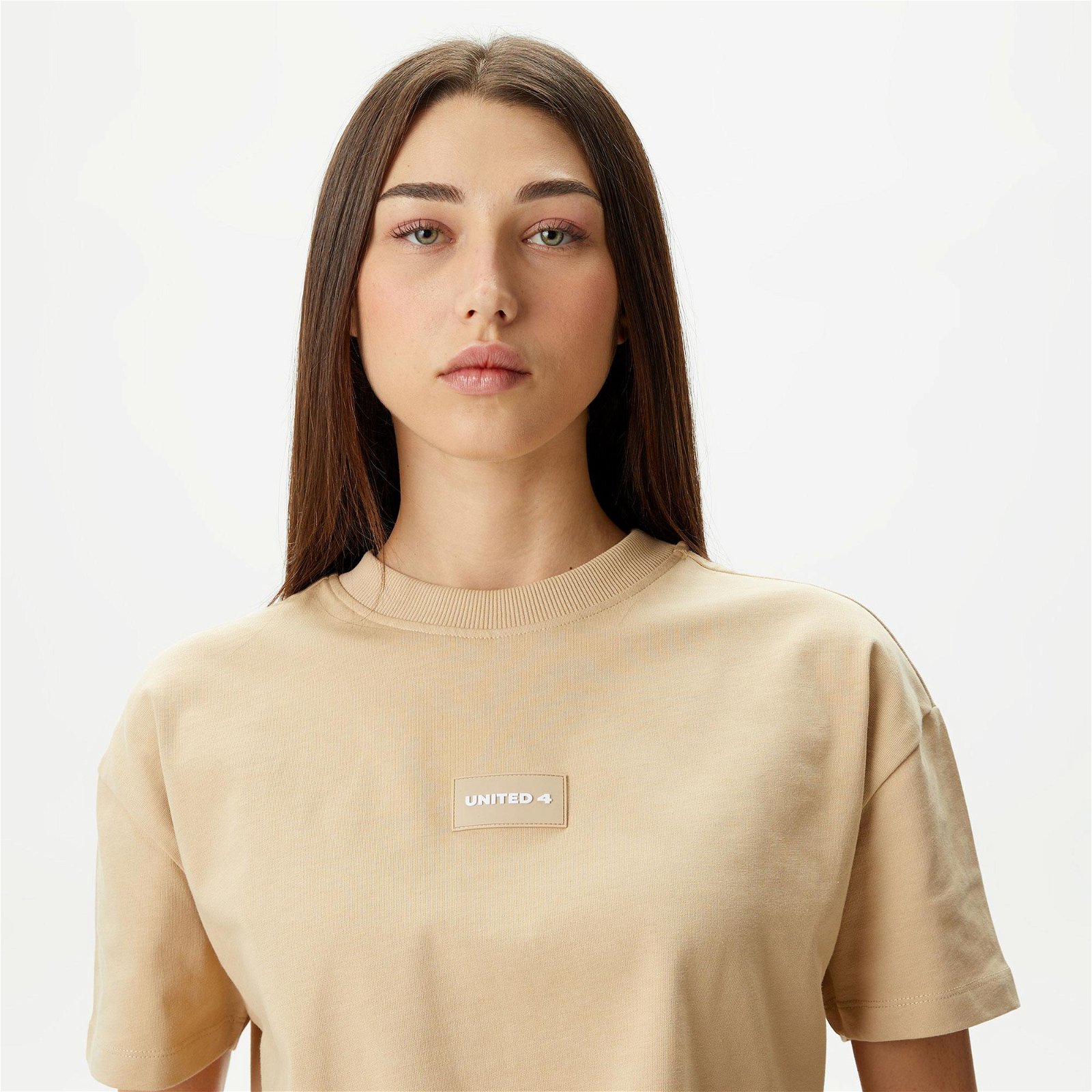 UNITED4 Classic Kadın Krem T-Shirt