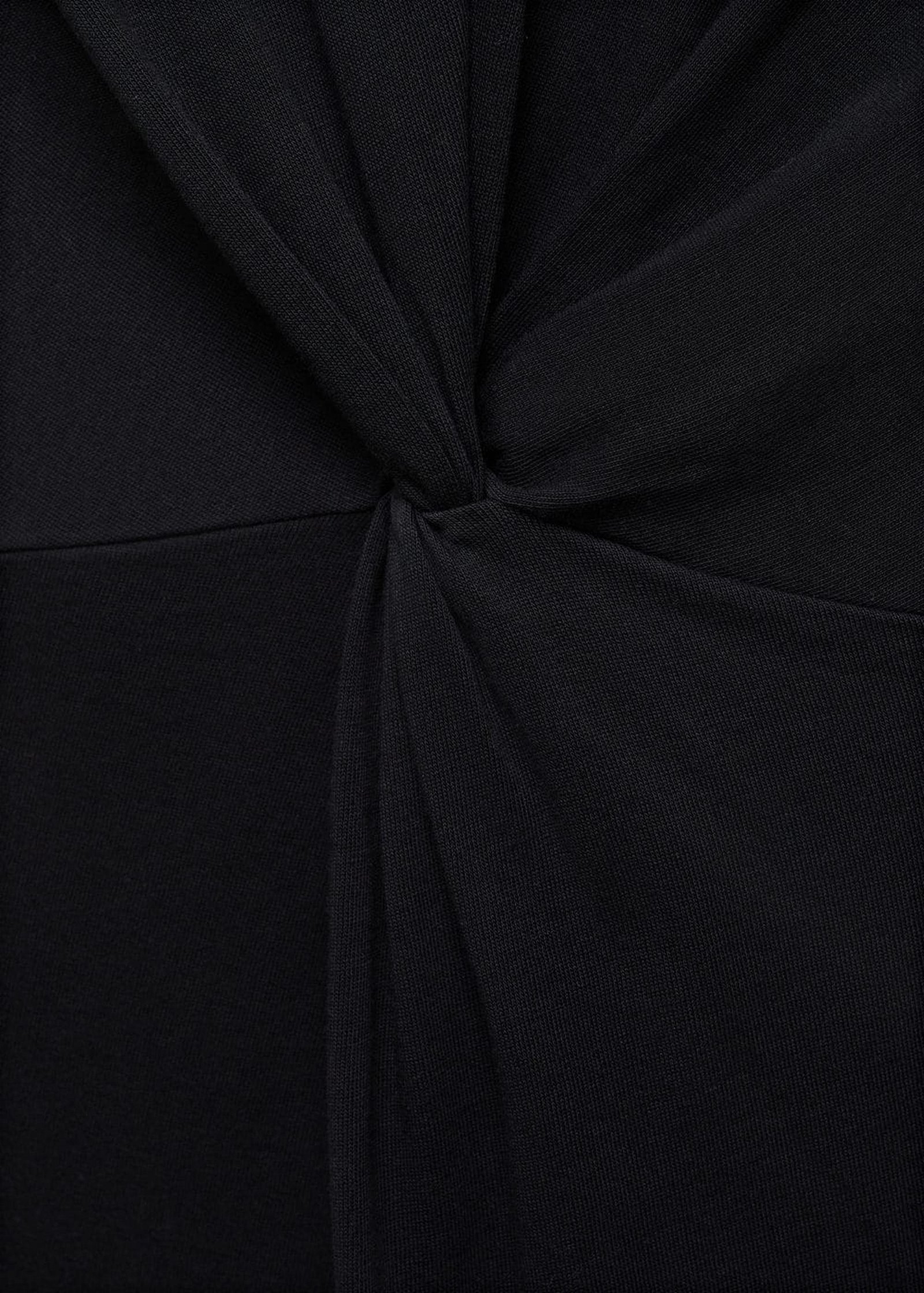 Mango Kadın Düğümlü Pamuklu Elbise Siyah