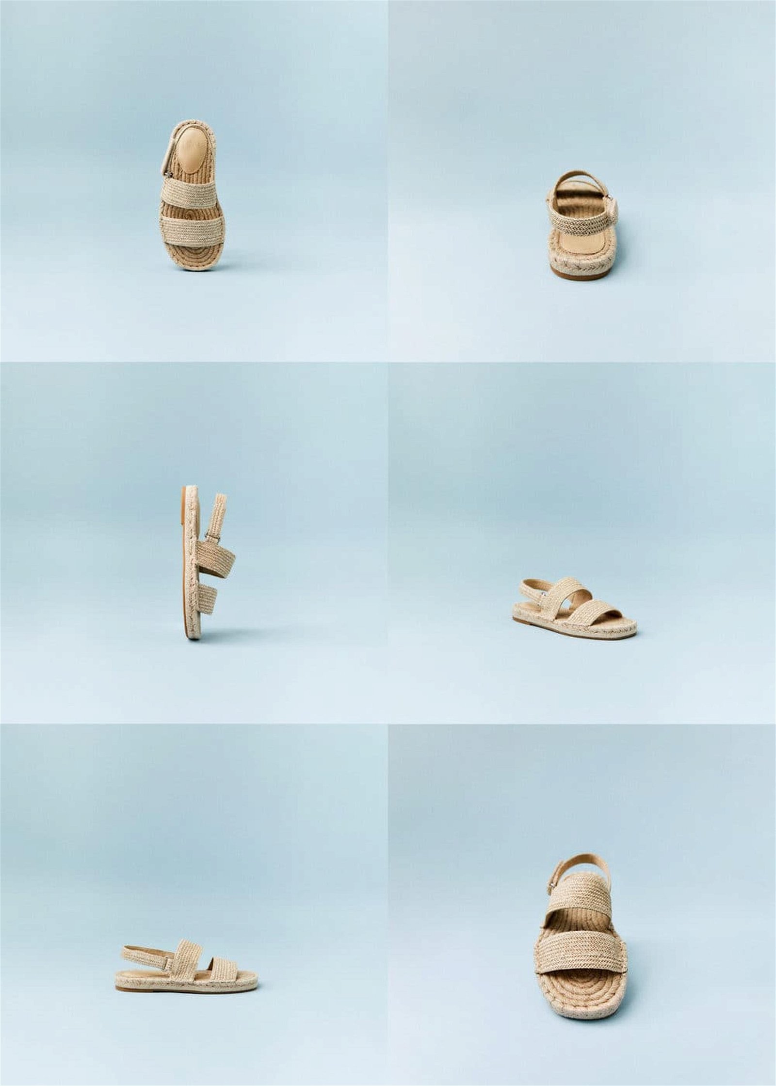 Mango Çocuk Cırt Cırtlı Sandalet Bej