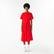 Lacoste Kadın Flare Fit Polo Yaka Kırmızı Elbise