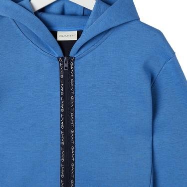  GANT Erkek Mavi Regular Fit Kapüşonlu Logolu Sweatshirt