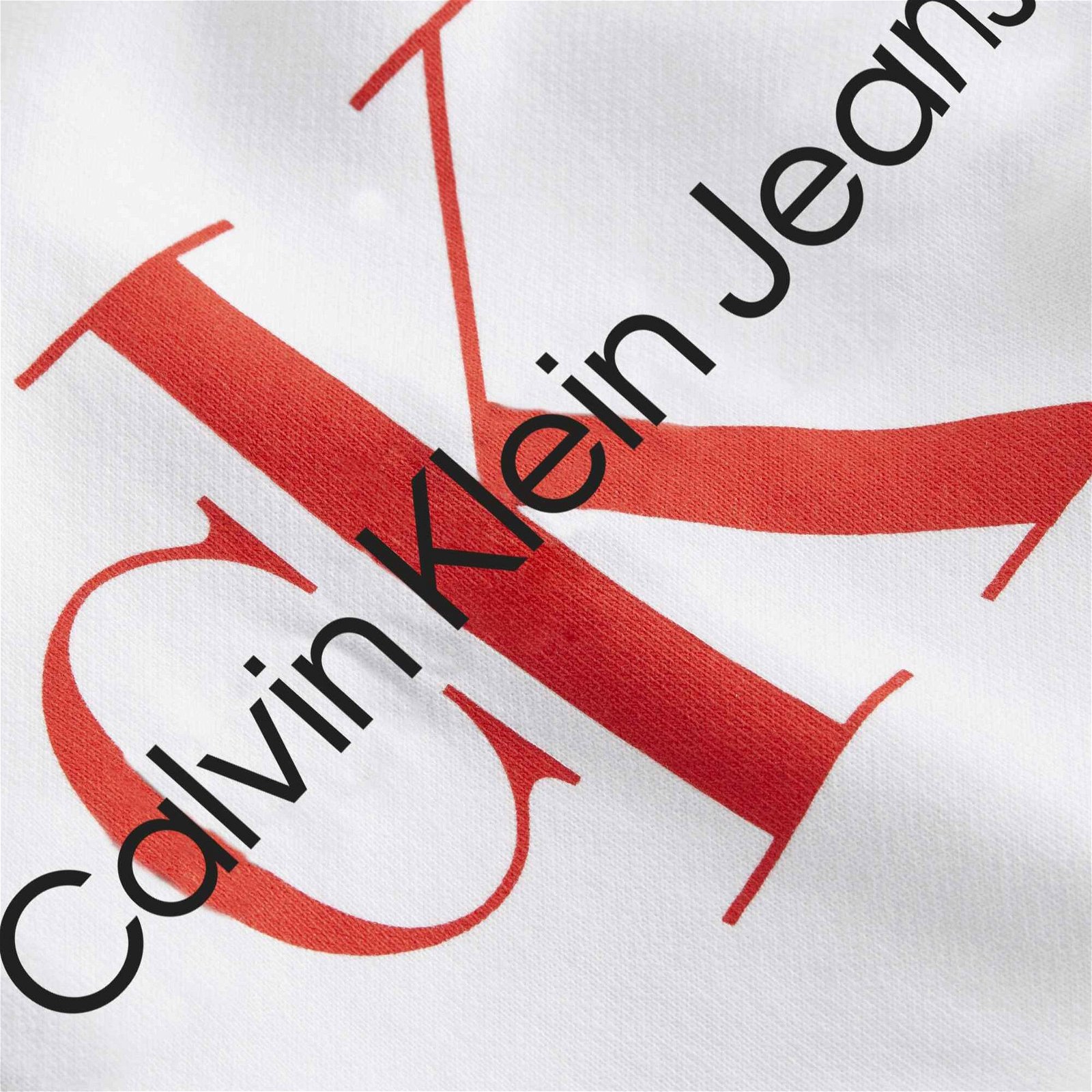 Calvin Klein Jeans Hero Monologo Kadın Beyaz Sweatshirt