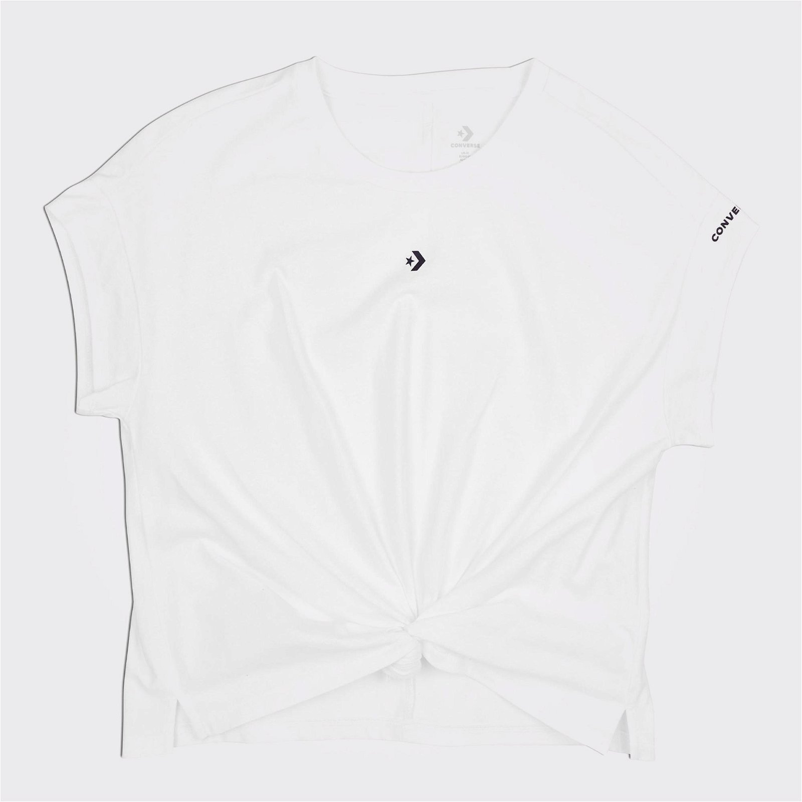 Converse Wordmark Twist  Kadın Beyaz T-Shirt