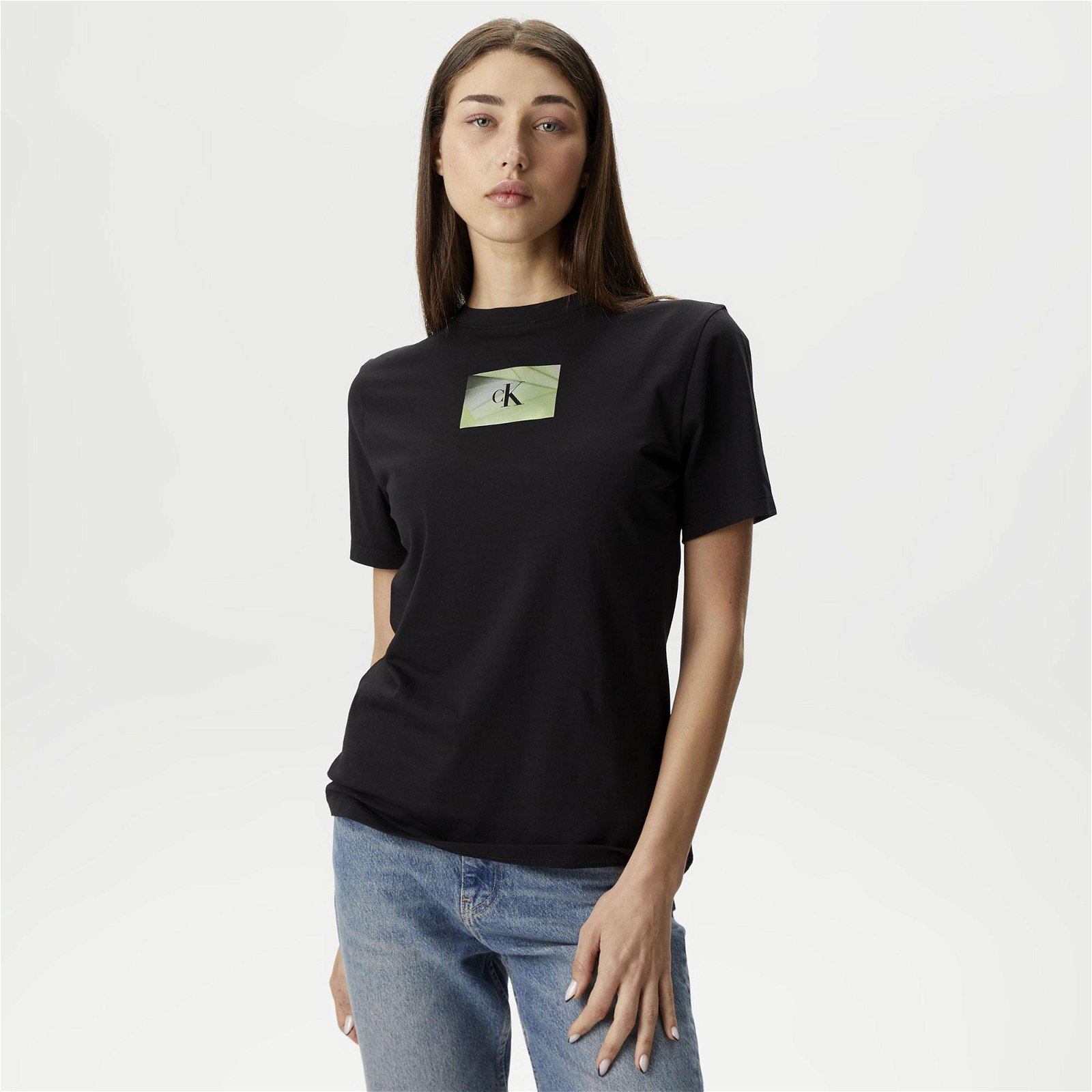 Calvin Klein Jeans Second Skin Kadın Siyah T-Shirt