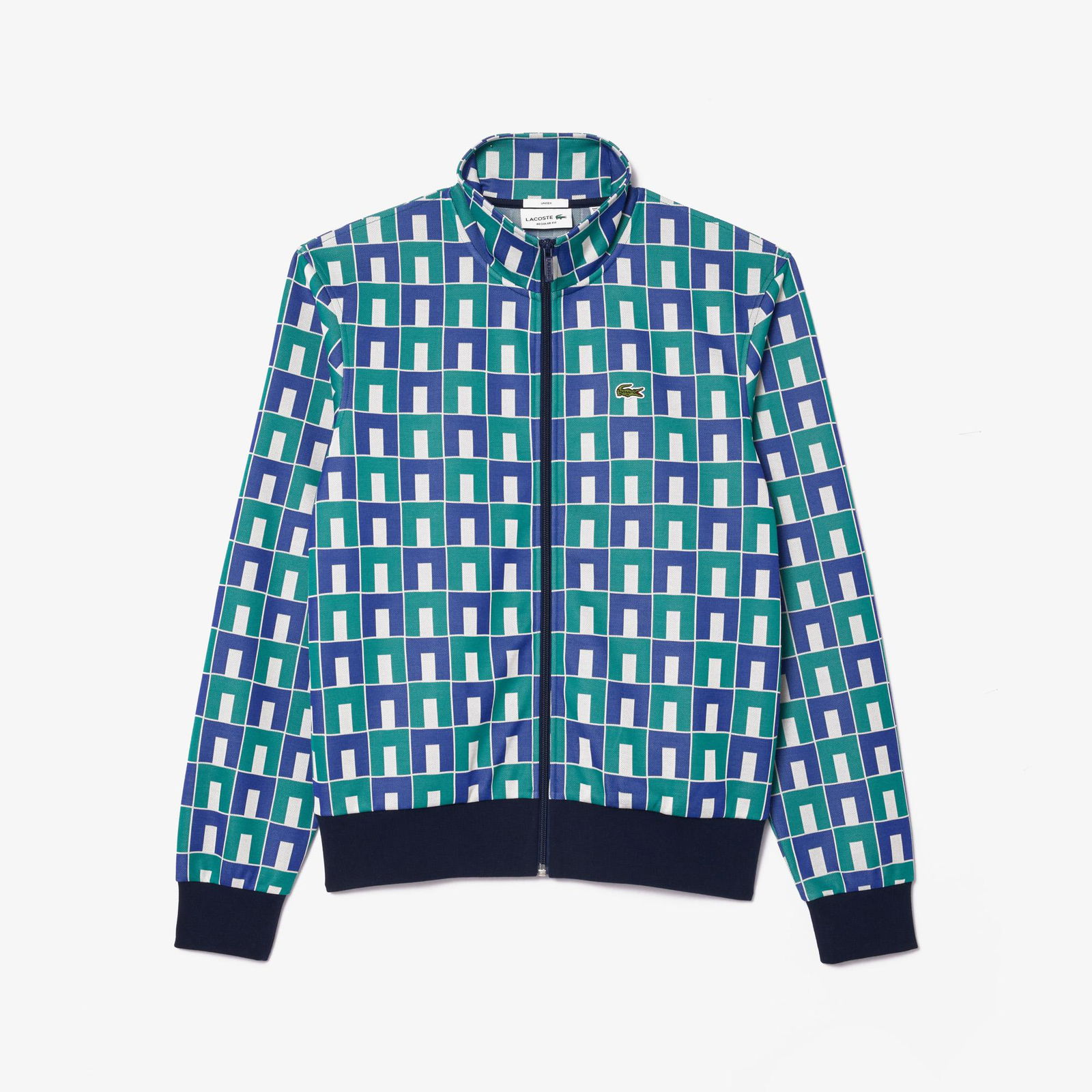 Lacoste Classic Unisex Regular Fit Fermuarlı Desenli Renkli Eşofman Üstü