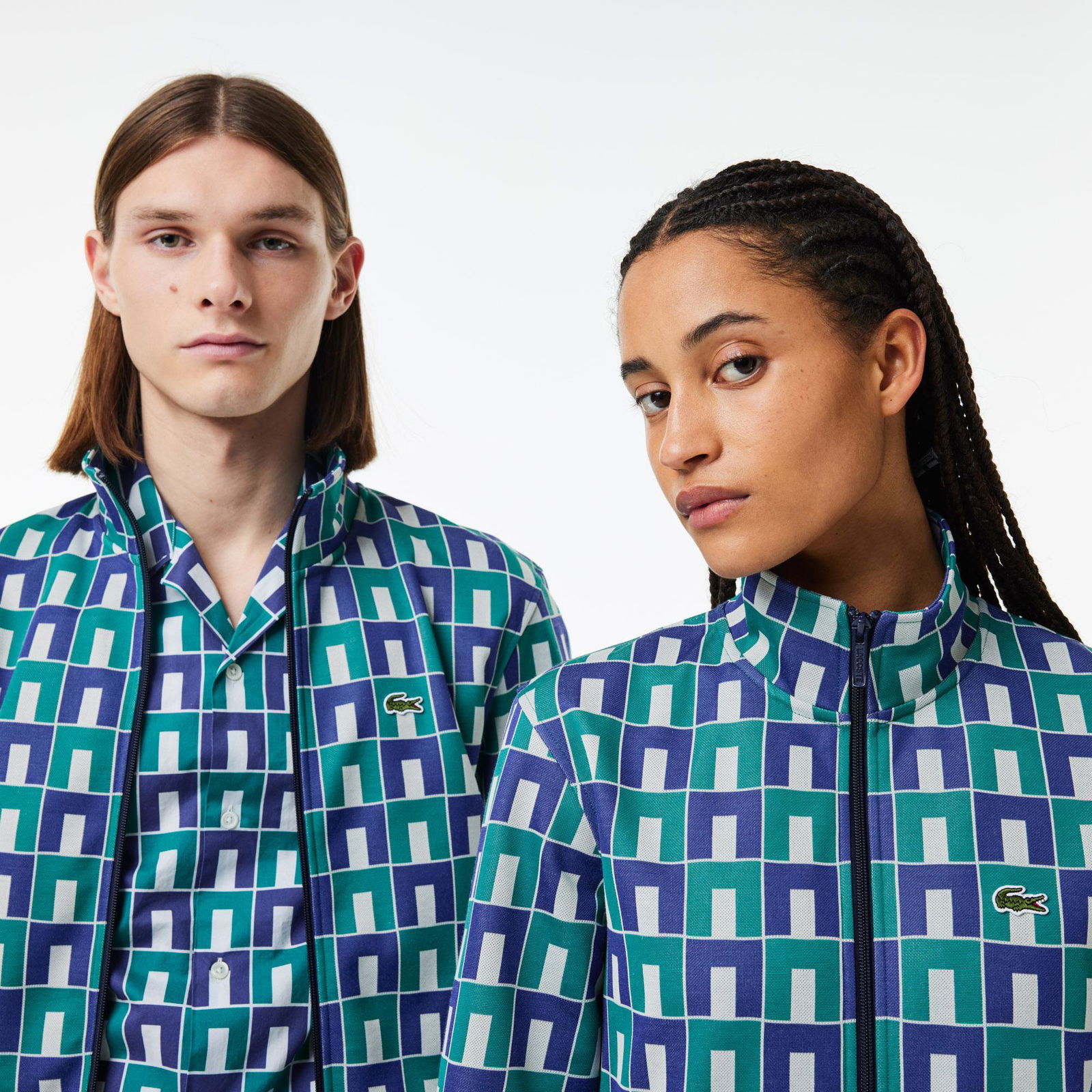 Lacoste Classic Unisex Regular Fit Fermuarlı Desenli Renkli Eşofman Üstü