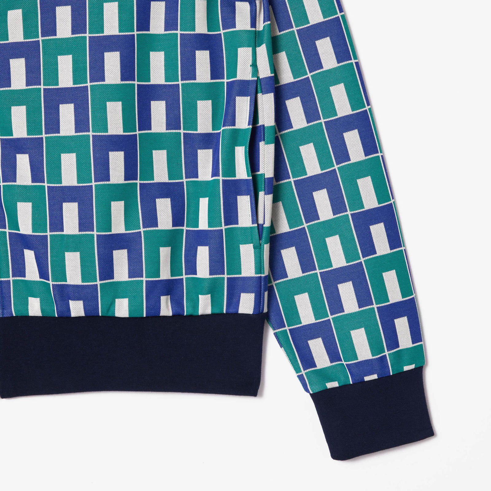 Lacoste Classic Unisex Regular Fit Fermuarlı Desenli Renkli Eşofman Üstü