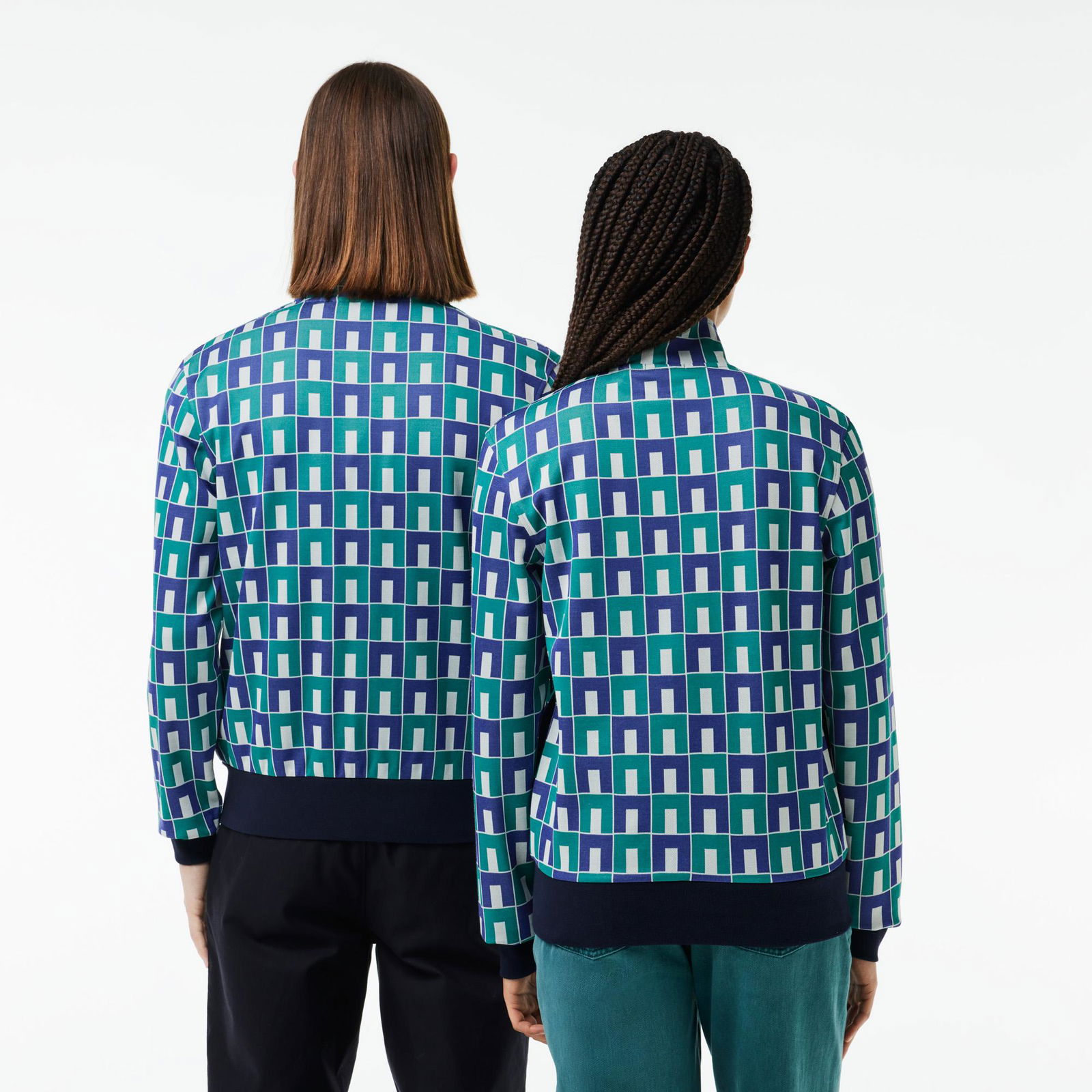 Lacoste Classic Unisex Regular Fit Fermuarlı Desenli Renkli Eşofman Üstü