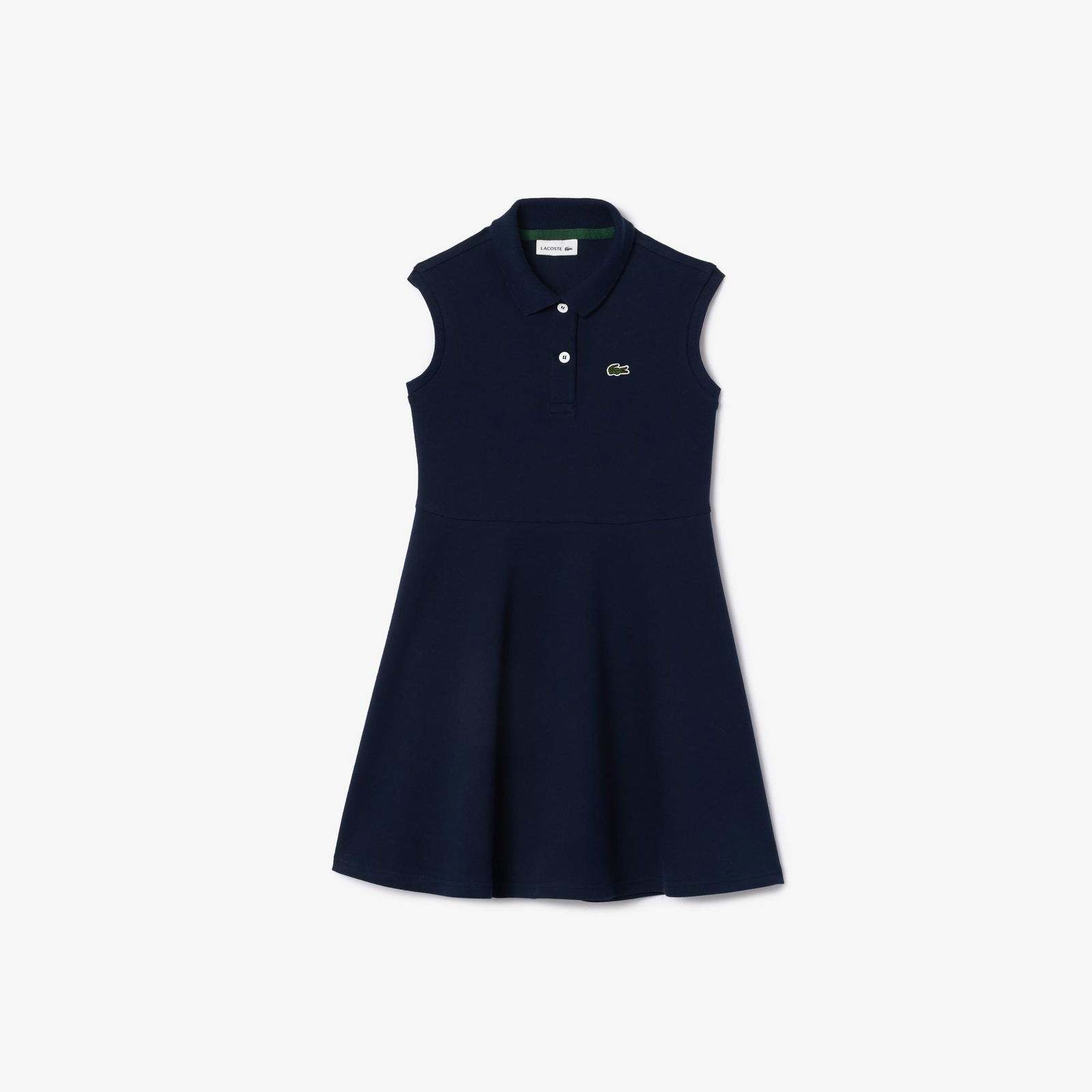 Lacoste Kız Çocuk Kolsuz Polo Yaka Lacivert Elbise