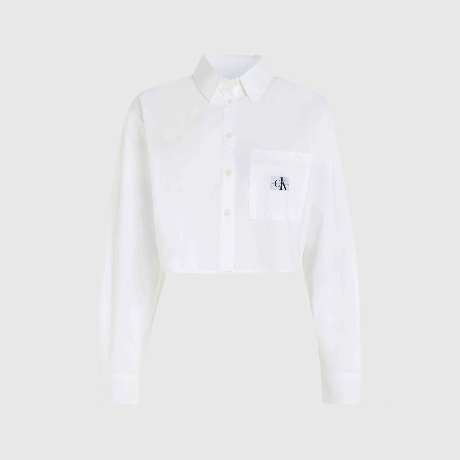 Calvin Klein Jeans Woven Label Kadın Beyaz Gömlek