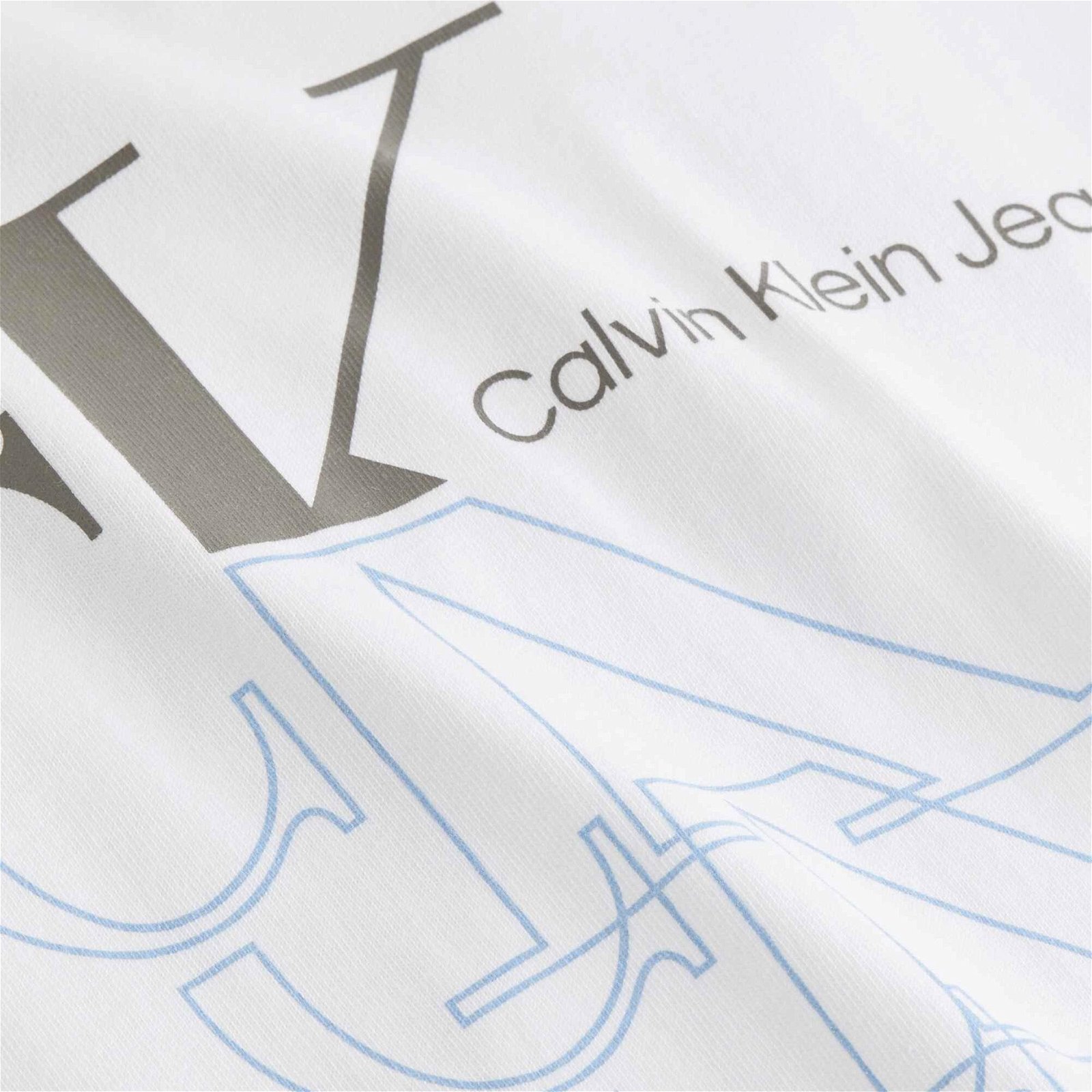 Calvin Klein Jeans Meta Minimal Erkek Beyaz T-Shirt