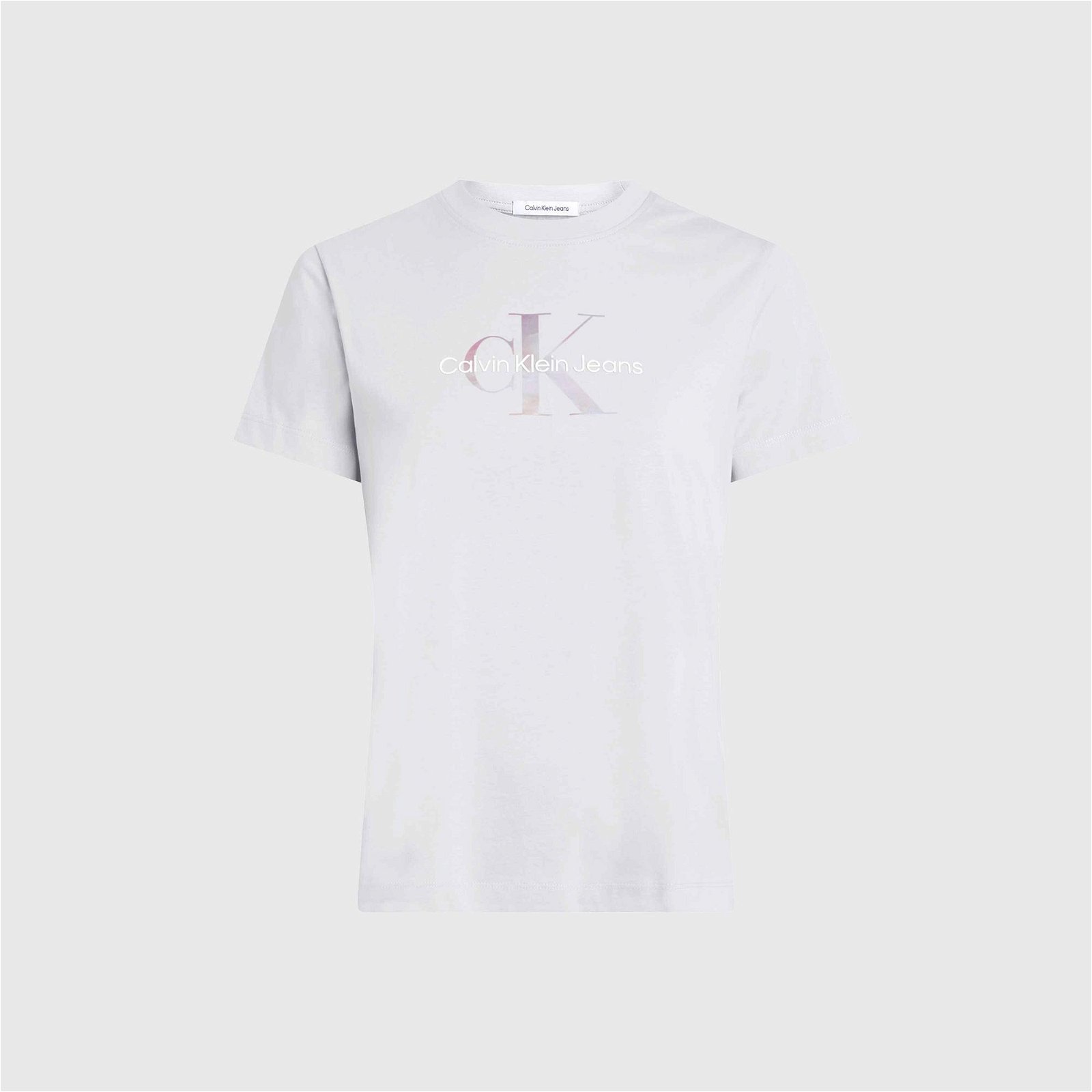 Calvin Klein Jeans Diffused Kadın Gri T-Shirt