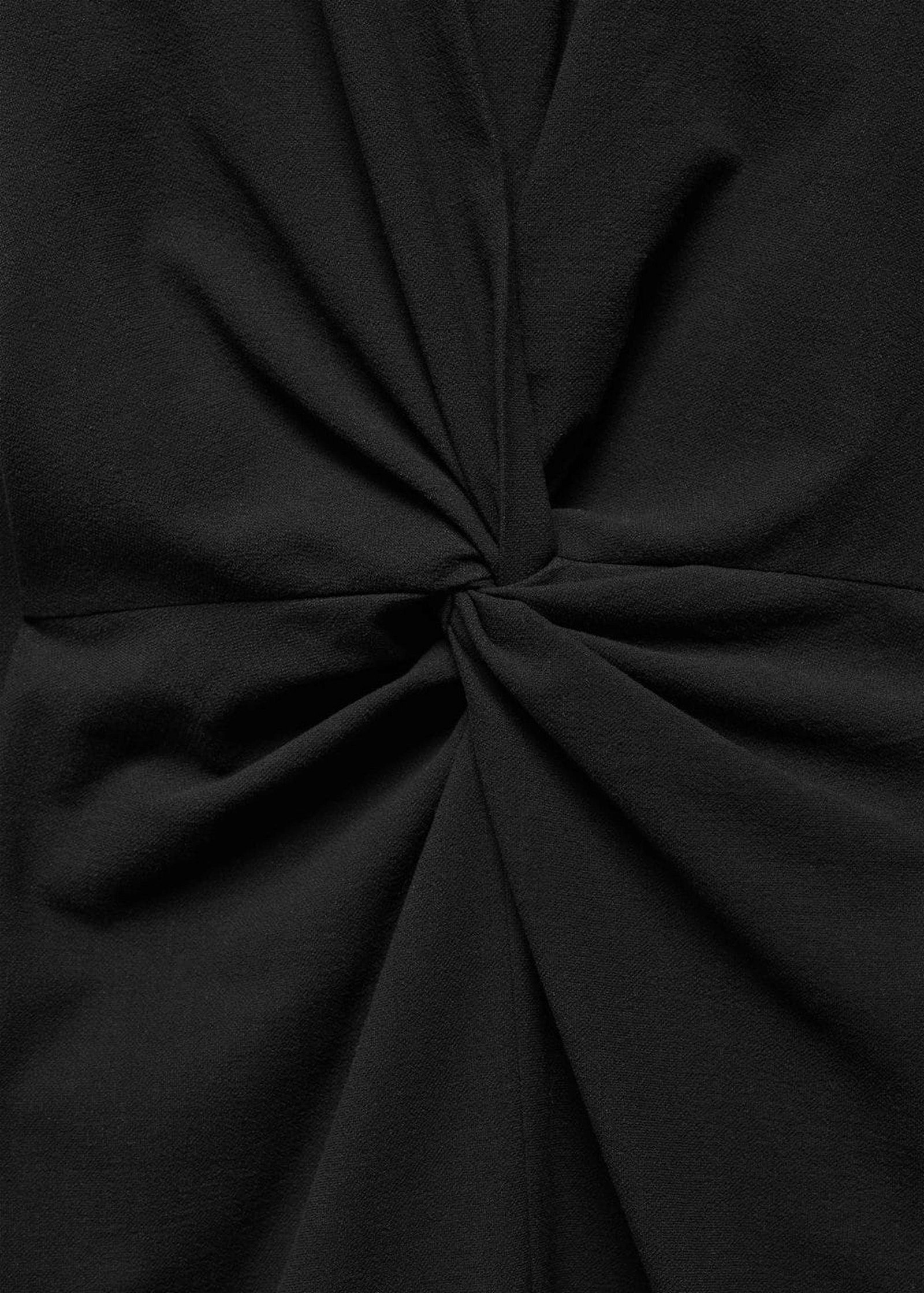 Mango Kadın Düğüm Detaylı Elbise Siyah