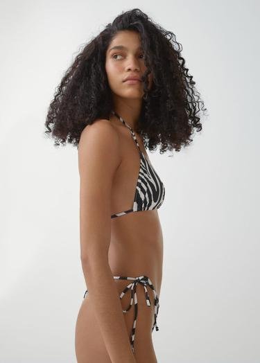  Mango Kadın Leopar Bikini Altı Siyah