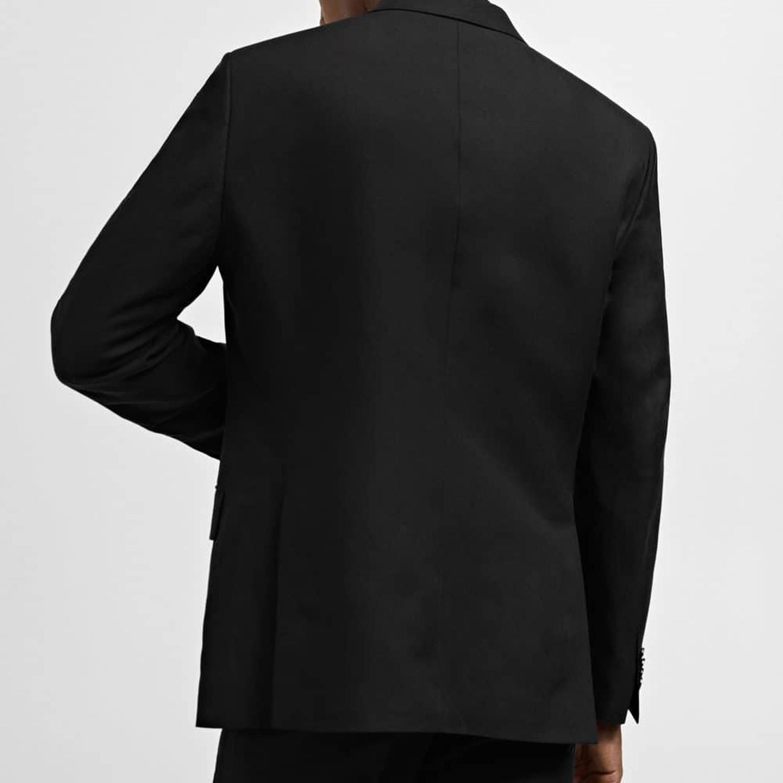 Mango Erkek Keten Lyocell Kruvaze Blazer Ceket Siyah