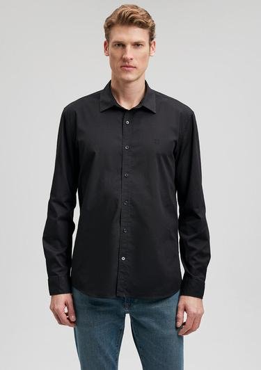  Mavi Siyah Gömlek Slim Fit / Dar Kesim 0211012-900