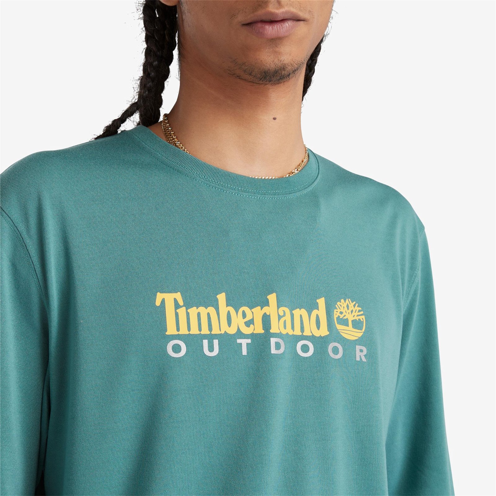 Timberland Anti-Uv Outdoor Graphic Erkek Mavi T-Shirt