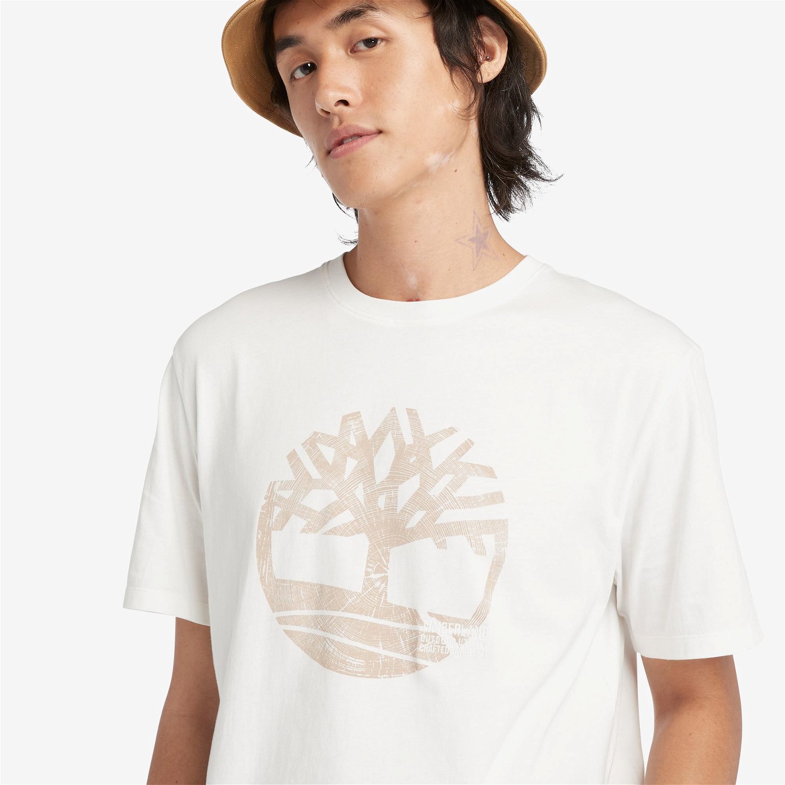 Timberland Garment Graphic Erkek Beyaz T-Shirt