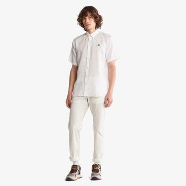  Timberland Linen Erkek Beyaz Gömlek
