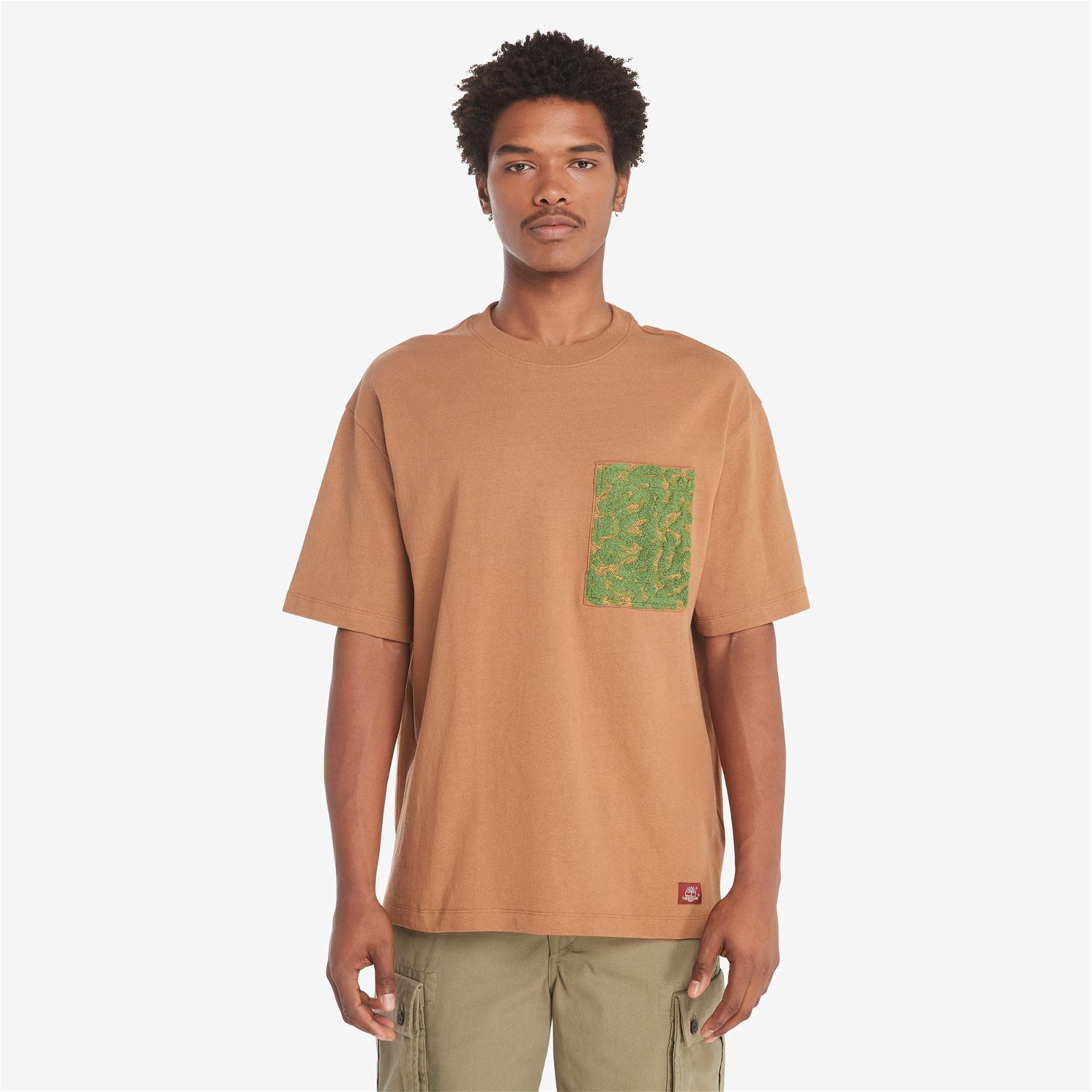 Timberland Embroidered Pocket Erkek Kahverengi T-Shirt