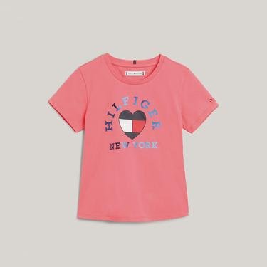  Tommy Hilfiger Viny Kız Çocuk Pembe T-Shirt