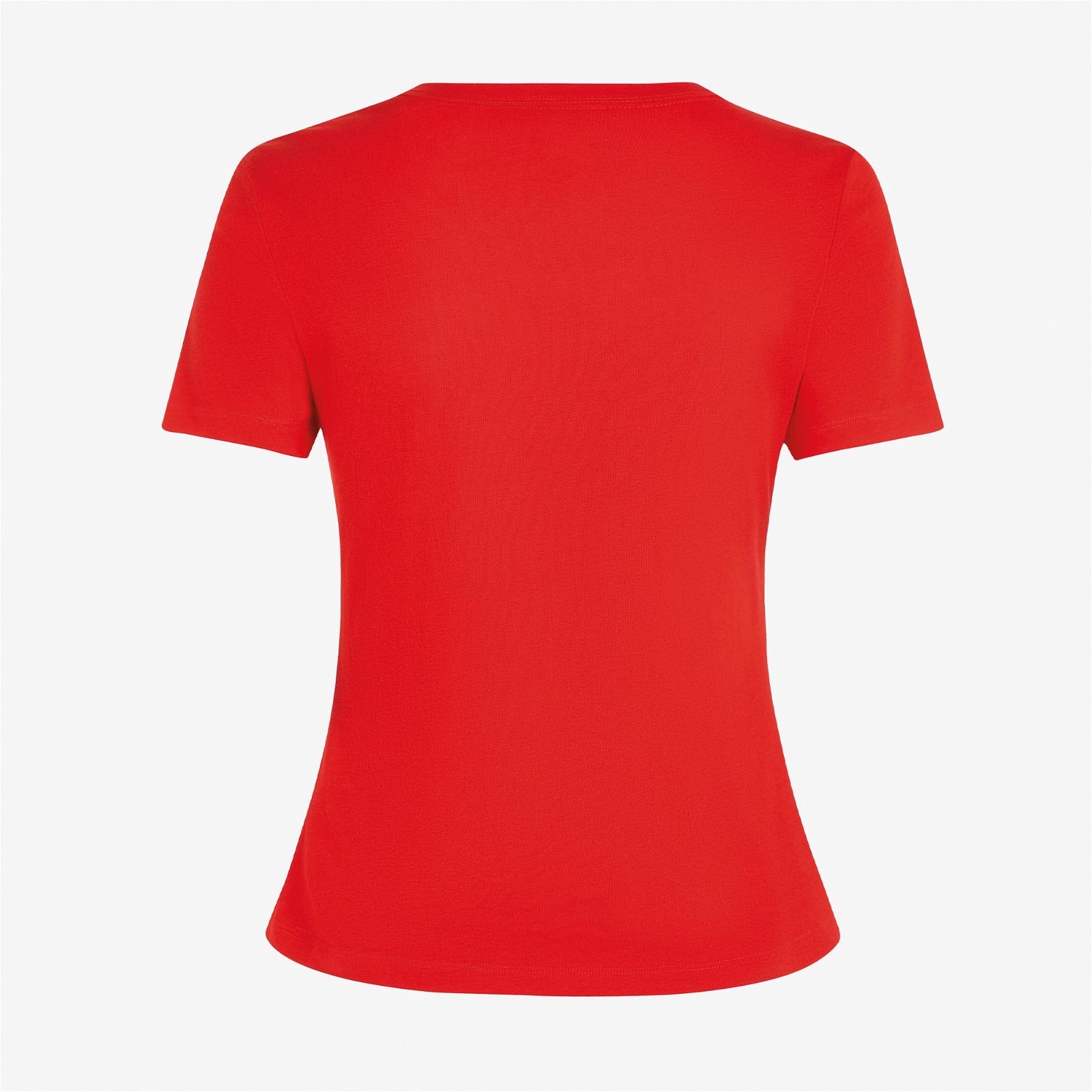 Tommy Hilfiger Slim Track Kadın Kırmızı T-Shirt