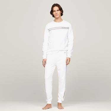  Tommy Hilfiger Track Top Erkek Beyaz Sweatshirt