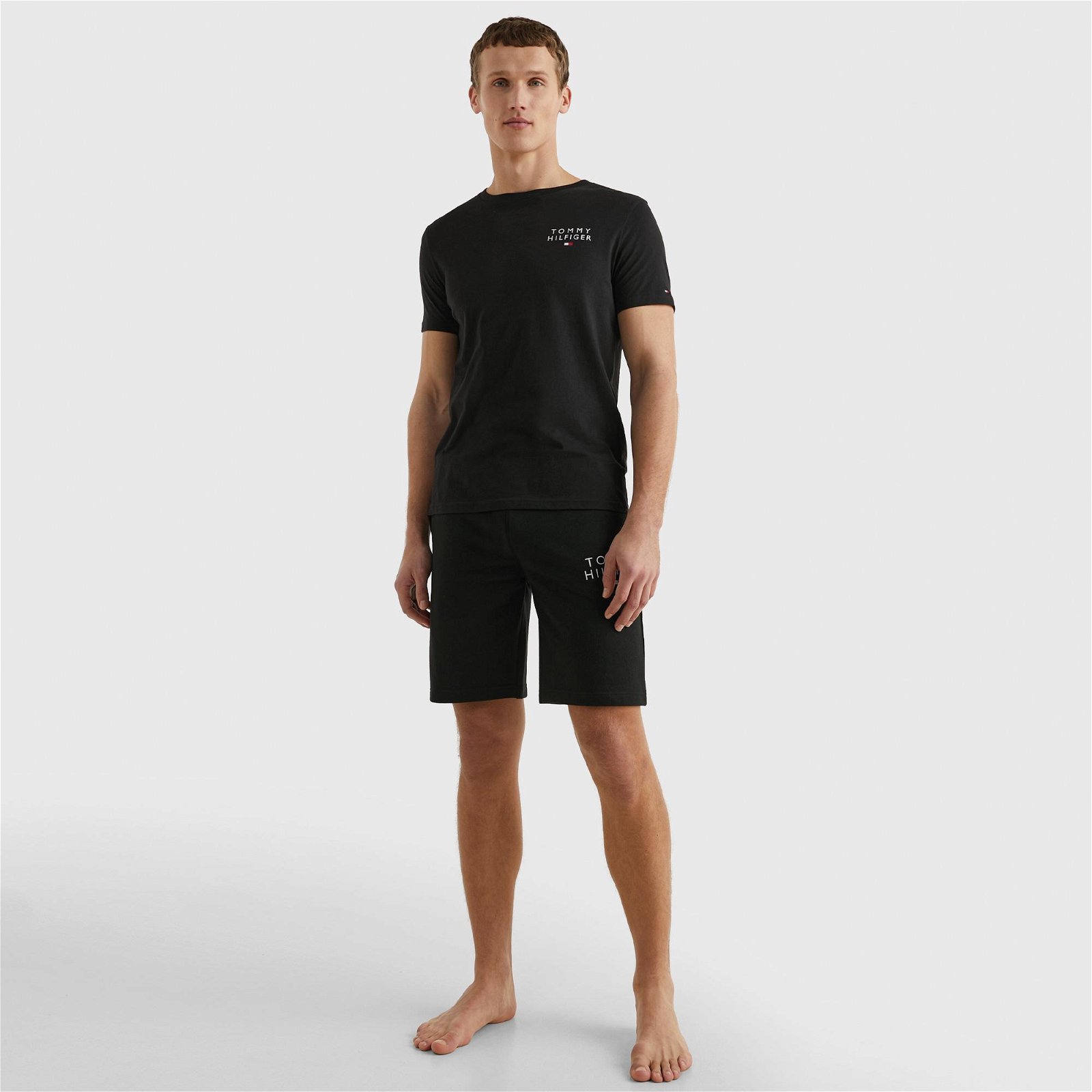 Tommy Hilfiger Logo Erkek Siyah T-Shirt