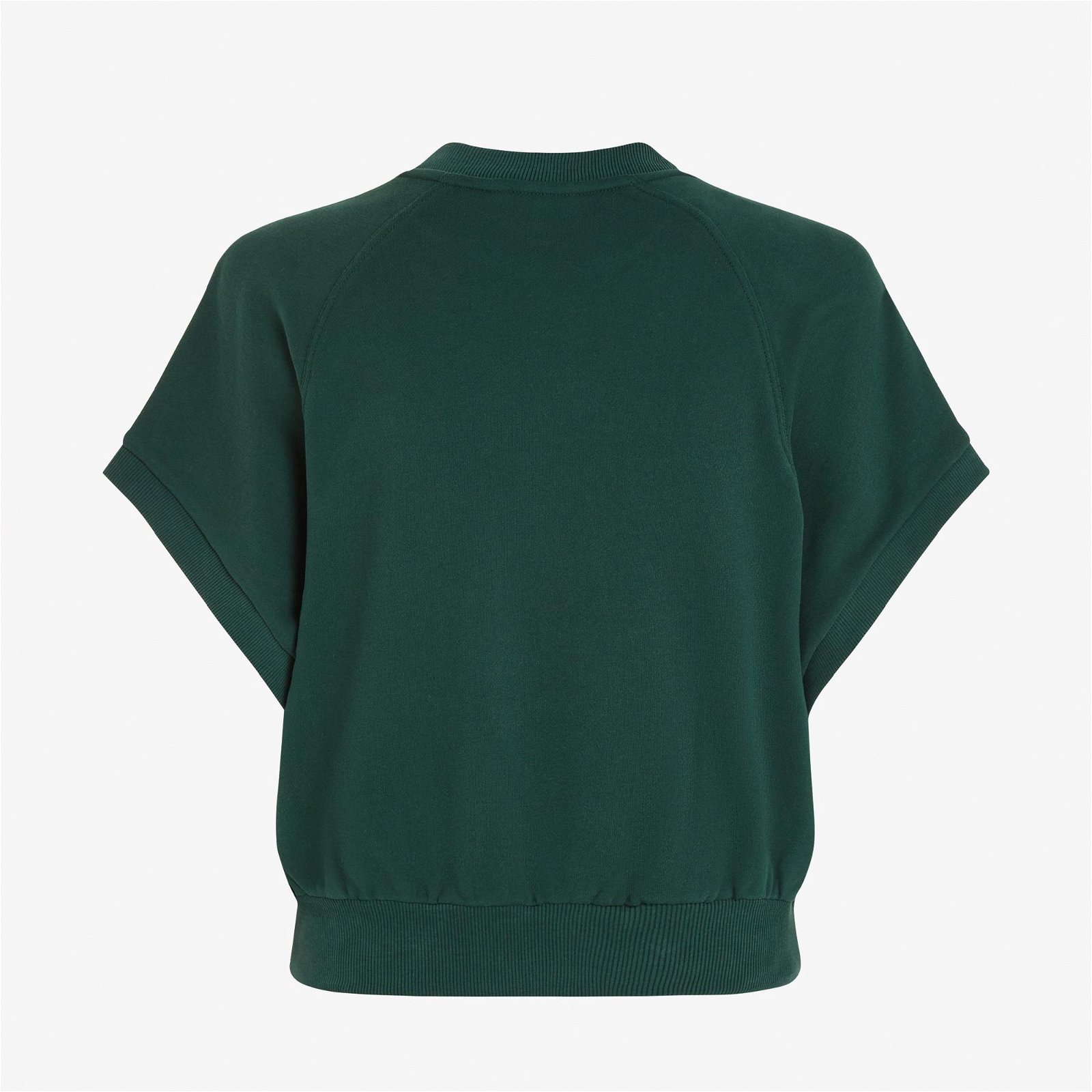 Tommy Hilfiger Monotype Flock Essential Kadın Yeşil Sweatshirt
