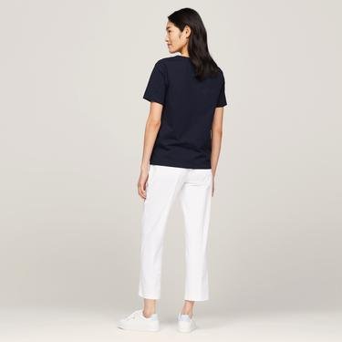  Tommy Hilfiger Modern Regular Kadın Lacivert T-Shirt