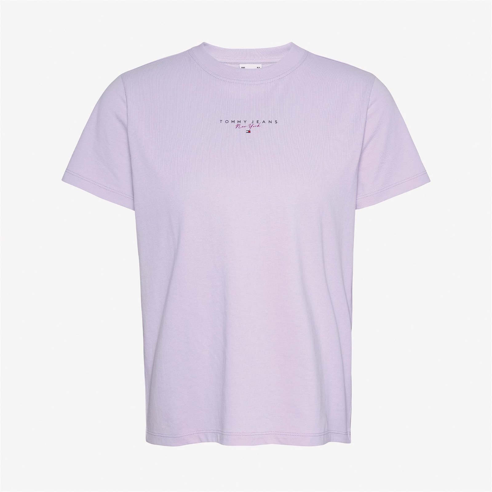 Tommy Jeans Regential Logo + Kadın Mor T-Shirt