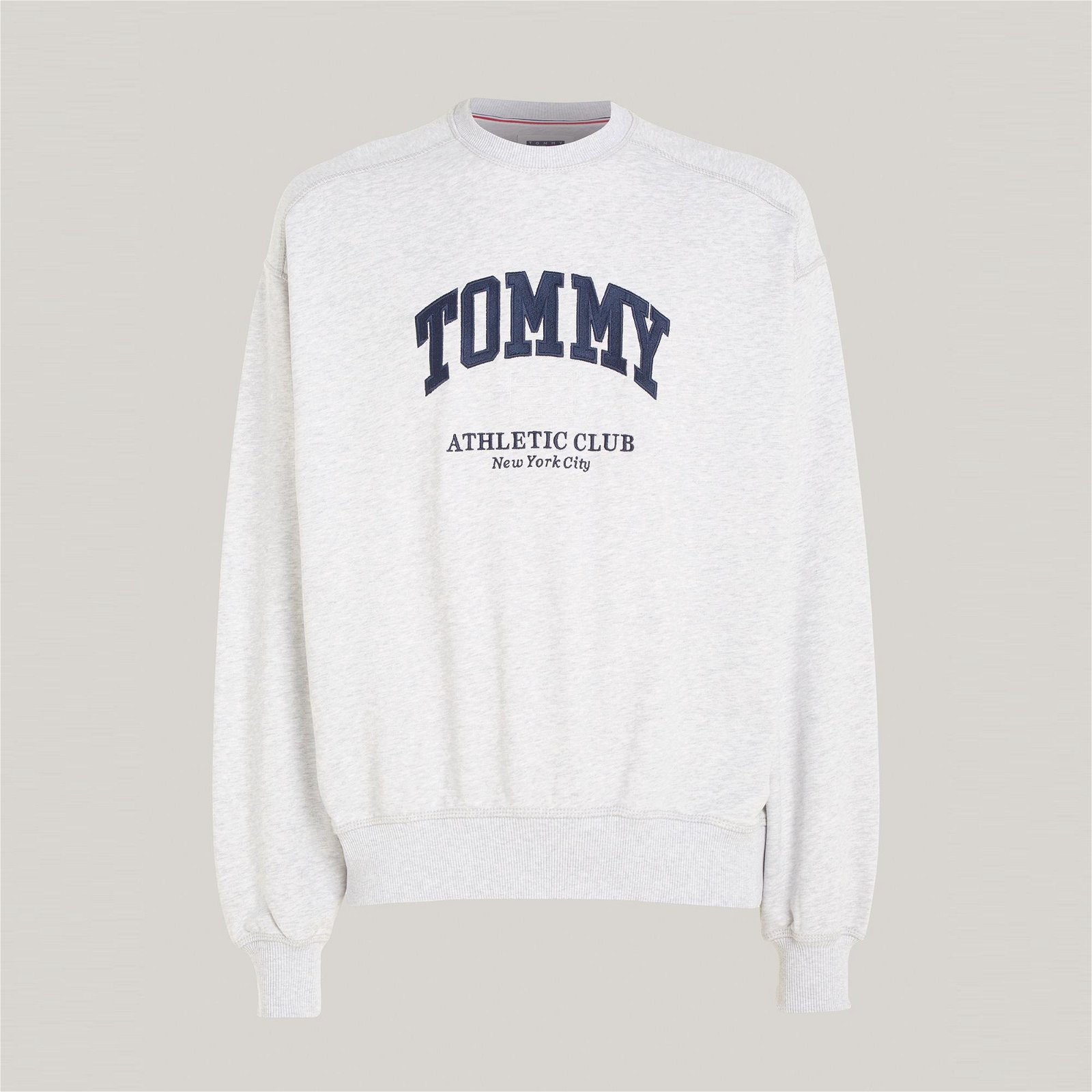 Tommy Jeans Boxy Crew Erkek Gri Sweatshirt