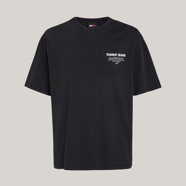  Tommy Jeans Reg Washedential Erkek Siyah T-Shirt