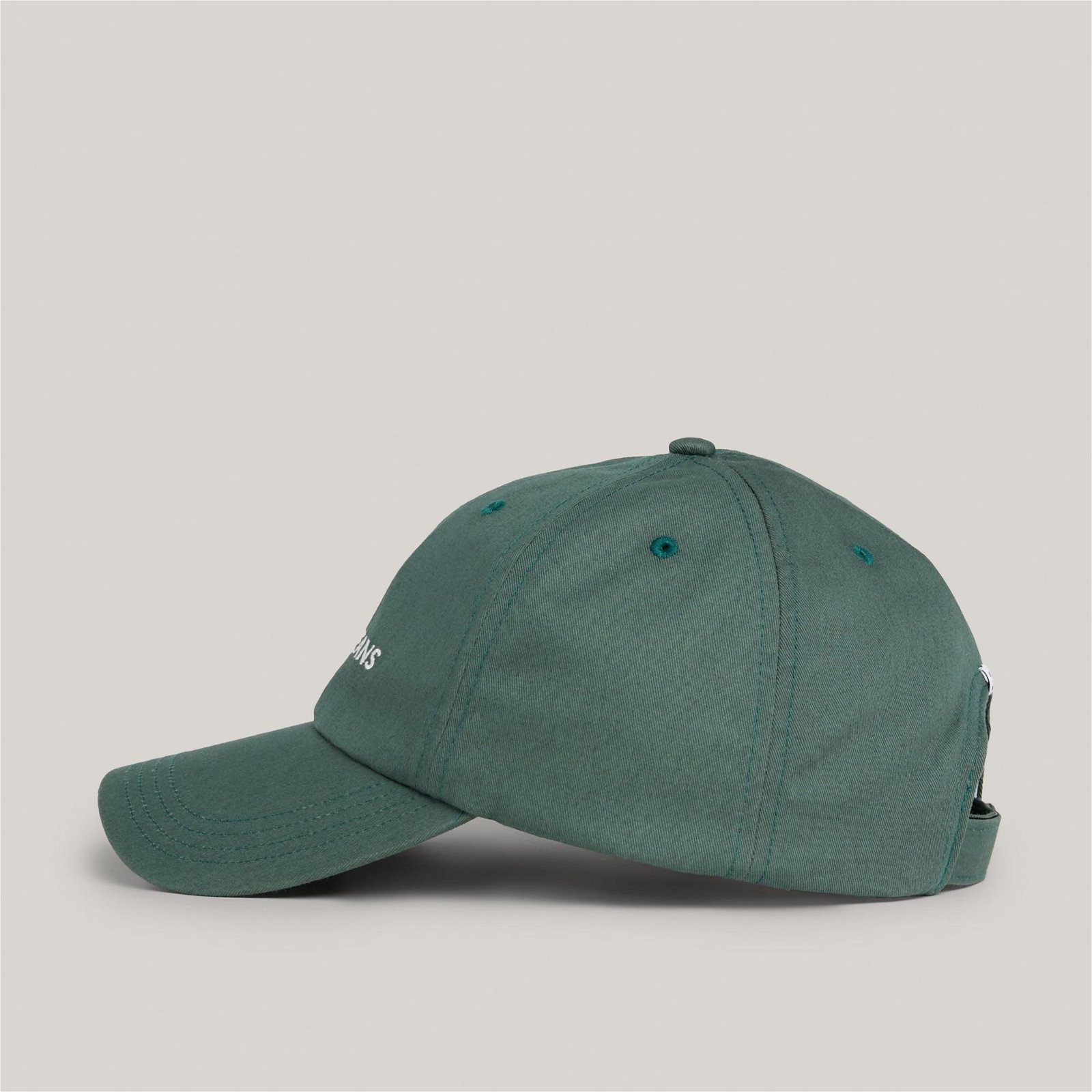 Tommy Jeans Linear Logo Erkek Yeşil Şapka