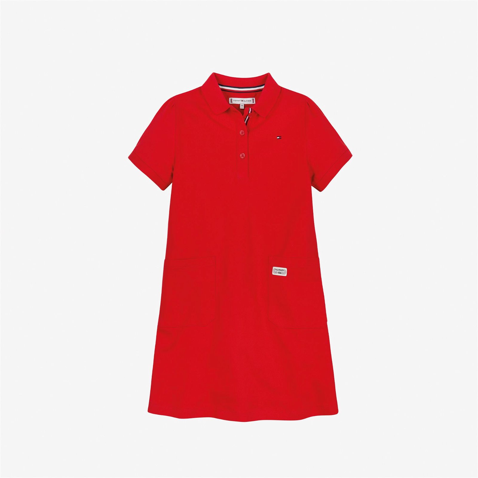 Tommy Hilfiger Polo Kız Çocuk Kırmızı Elbise