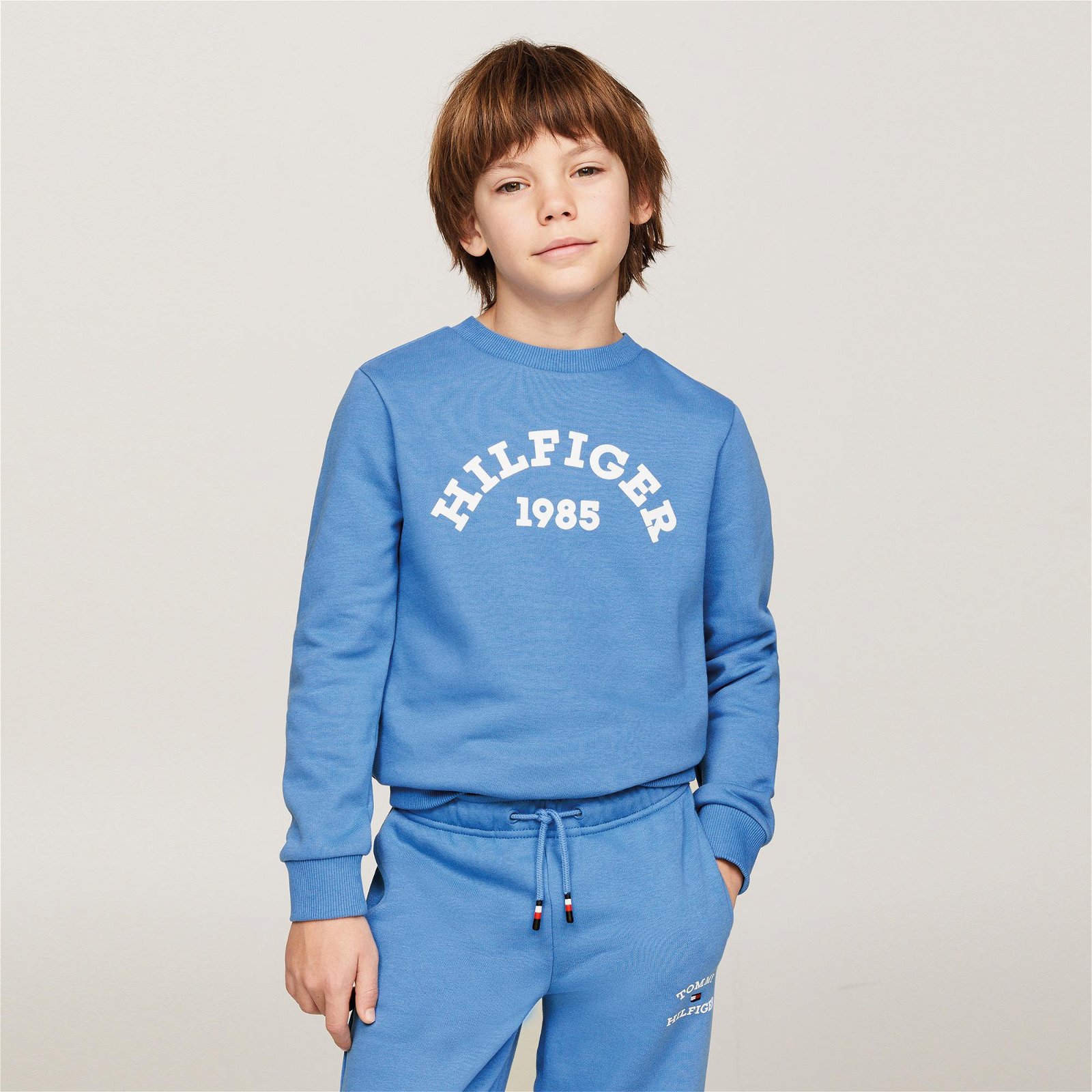 Tommy Hilfiger 1985 Erkek Çocuk Mavi Sweatshirt