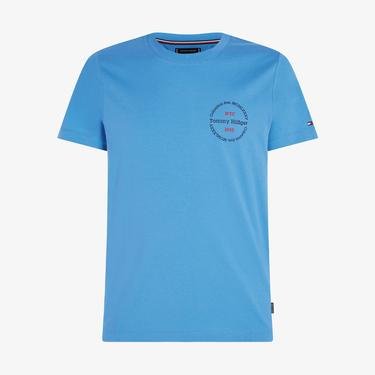  Tommy Hilfiger Roundle Erkek Mavi T-Shirt