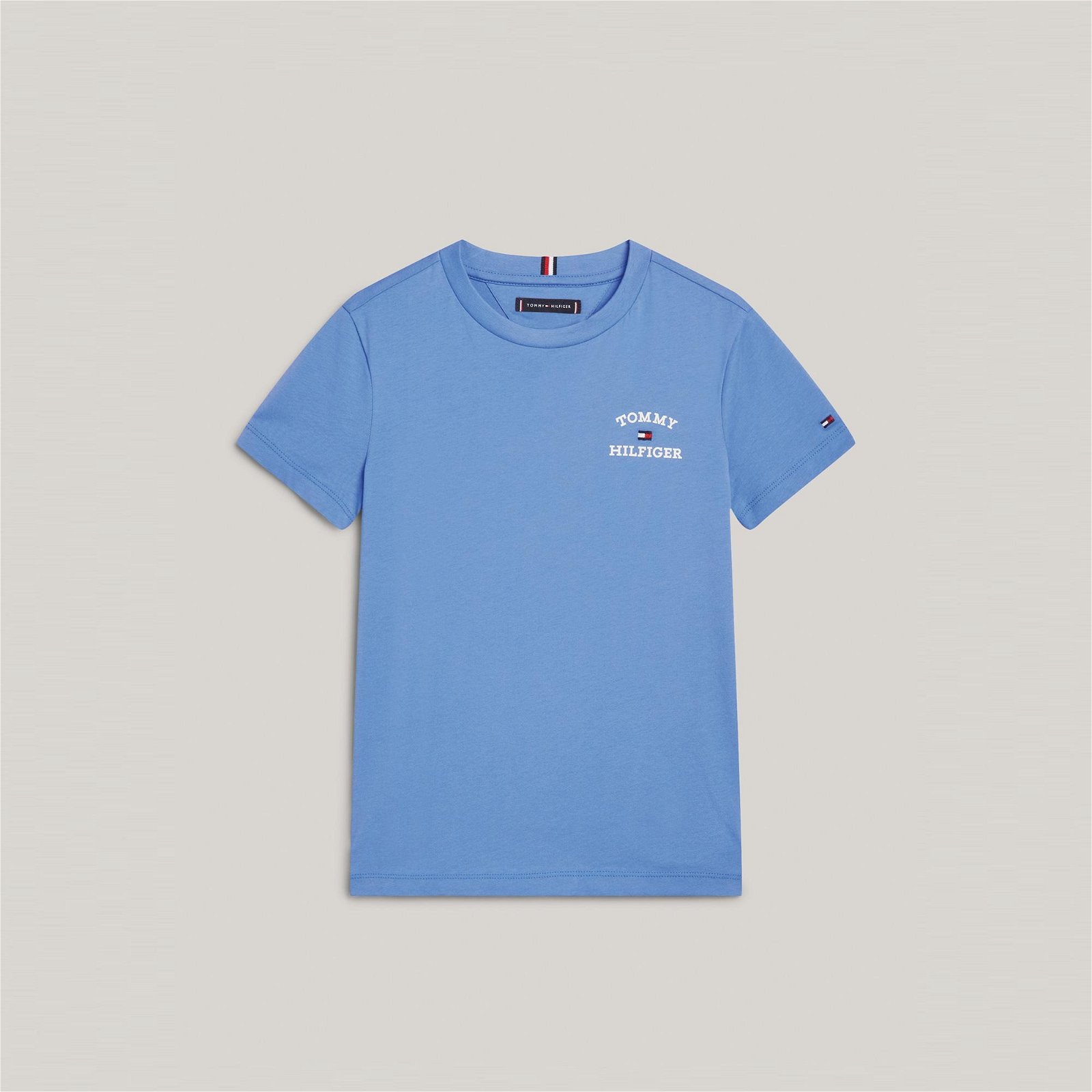 Tommy Hilfiger Logo Erkek Çocuk Mavi T-Shirt