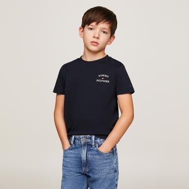  Tommy Hilfiger Logo Erkek Çocuk Lacivert T-Shirt